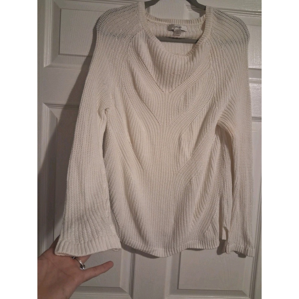 CJ Banks Cable Knit Sweater Size Textured Cotton Lightweight Open Knit Layer - Picture 3 of 14